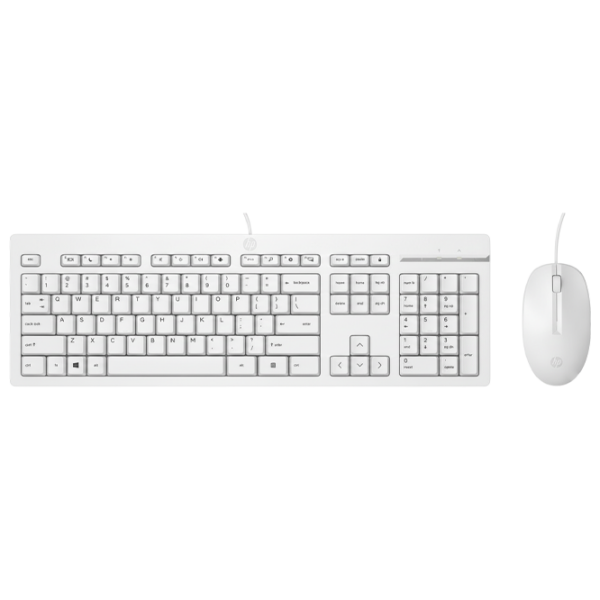 Клавиатура и Мышь HP 225 Kit Белый Для дома и офиса, Проводная photo 3