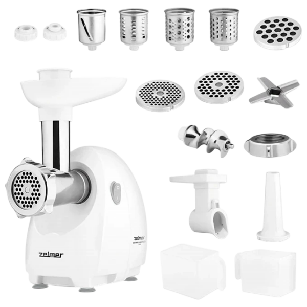 Mașină de tocat carne ZELMER ZMM4050B White 250 W/1900 W, 2.5 kg/min photo 4