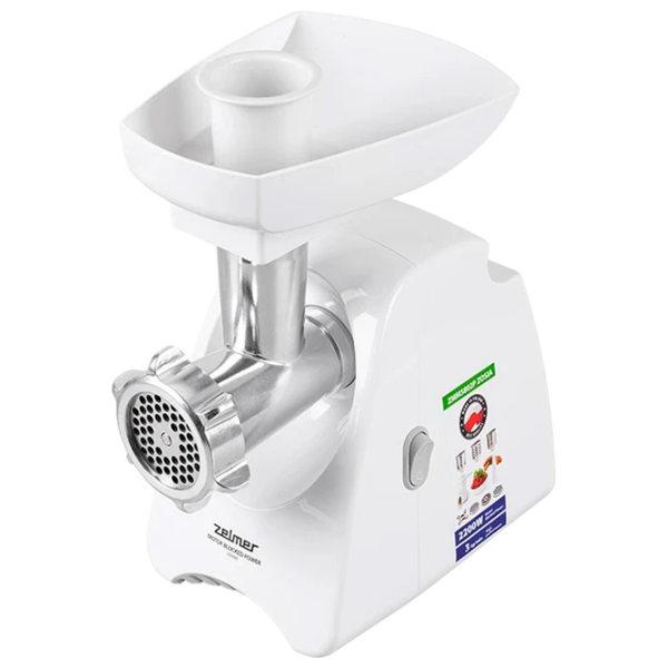 Mașină de tocat carne ZELMER ZMM5801P White 700 W/2200 W, 3 kg/min photo 4