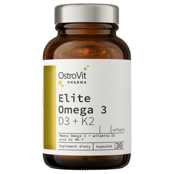 Антиоксиданты OstroVit Pharma Elite Omega 3 D3 + K2 () Количество капсул: 30 photo 1