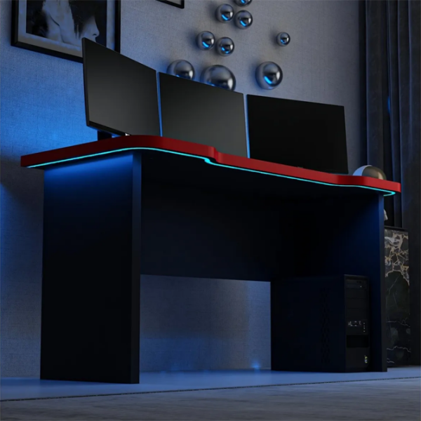 Masă gaming Trendy Phoenix 1 Black Red  photo 2