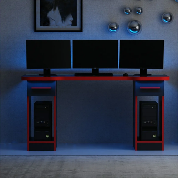 Masă gaming Trendy Phoenix 2 Black Red  photo 2