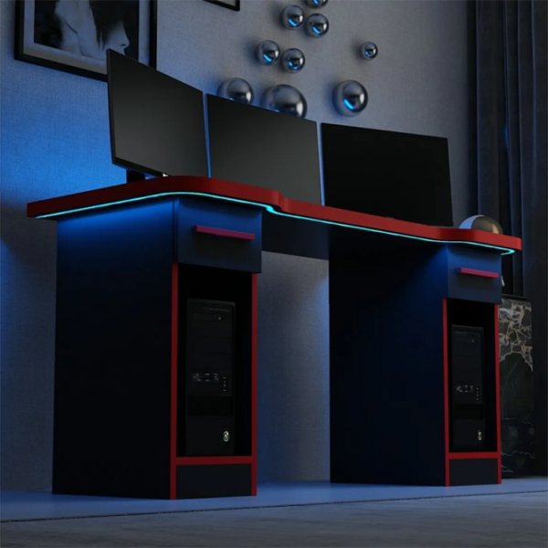 Masă gaming Trendy Phoenix 2 Black Red  photo 3