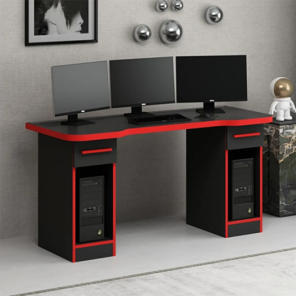 Masă gaming Trendy Phoenix 2 Black Red  photo 4