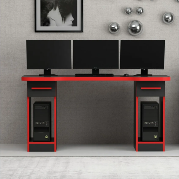 Masă gaming Trendy Phoenix 2 Black Red  photo 5