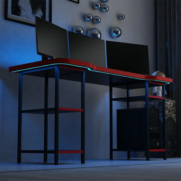 Masă gaming Trendy Phoenix 4 Black Red  photo 4