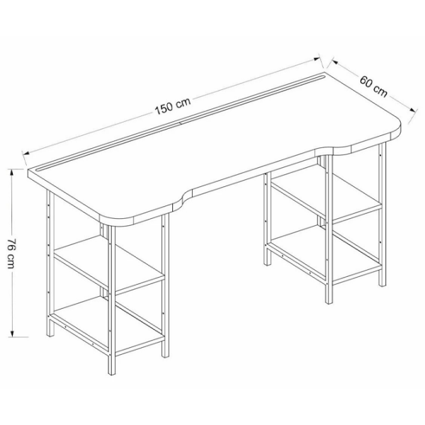 Masă gaming Trendy Phoenix 4 Black Red  photo 6