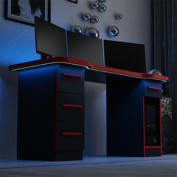 Masă gaming Trendy Phoenix 5 Black Red  photo 4
