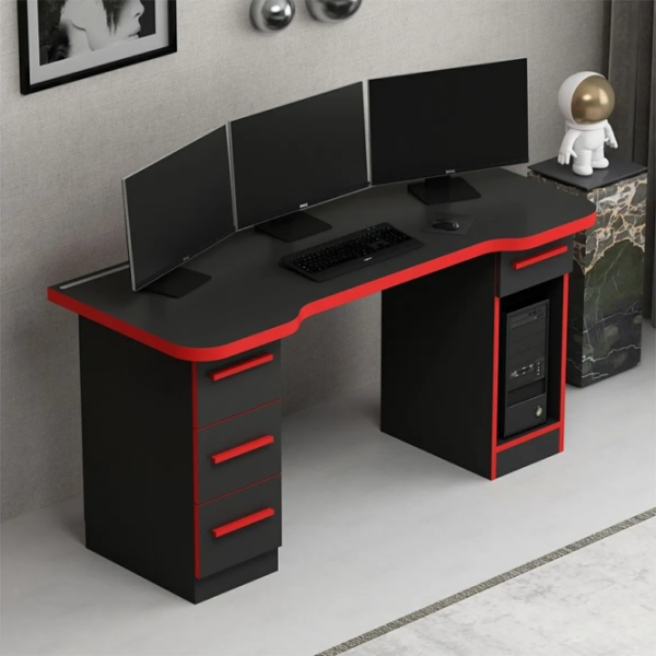 Masă gaming Trendy Phoenix 5 Black Red  photo 5