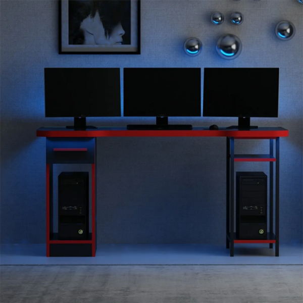 Masă gaming Trendy Phoenix 6 Black Red  photo 3