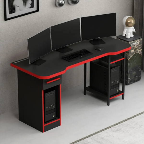 Masă gaming Trendy Phoenix 6 Black Red  photo 5
