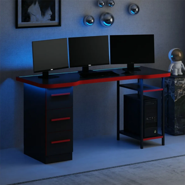 Masă gaming Trendy Phoenix 7 Black Red  photo 2