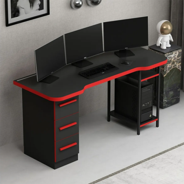 Masă gaming Trendy Phoenix 7 Black Red  photo 4