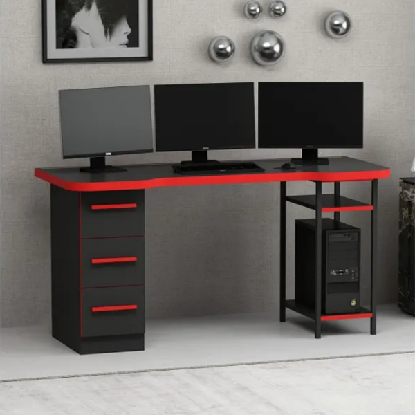 Masă gaming Trendy Phoenix 7 Black Red  photo 5