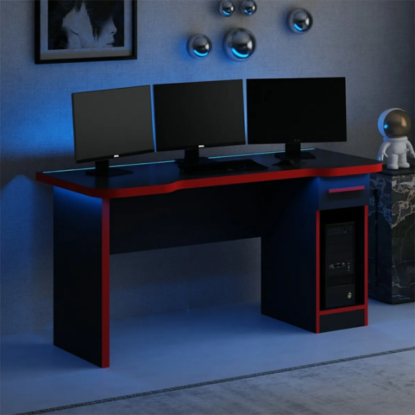 Masă gaming Trendy Phoenix 9 Black Red  photo 3