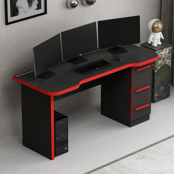 Masă gaming Trendy Phoenix 10 Black Red  photo 4