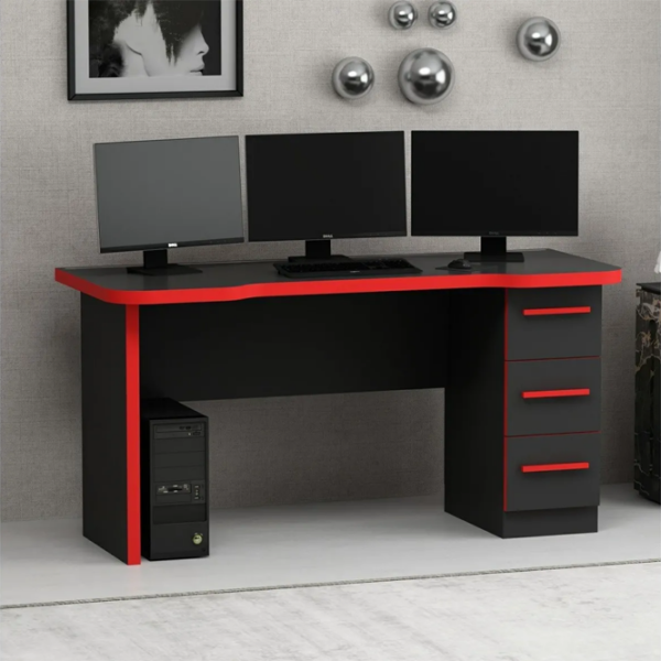 Masă gaming Trendy Phoenix 10 Black Red  photo 5
