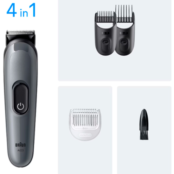 Trimmer facial Braun AIO3500 Silver  photo 6