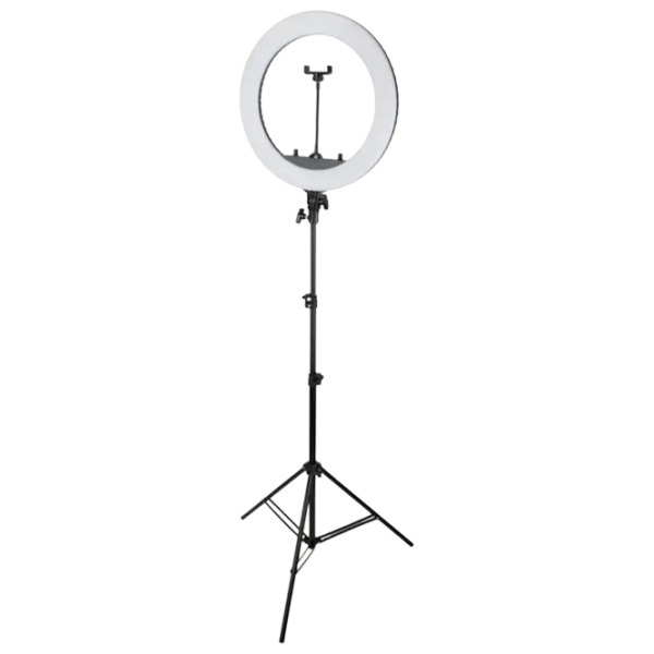 Trepied cu lampă Selfie Ring Light HQ-18S 18" Black  photo 1