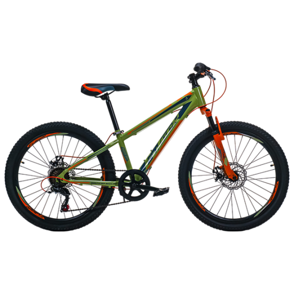 Bicicletă Fulger Avatar 24 24" Green Orange Oțel / Pentru adulți photo 1