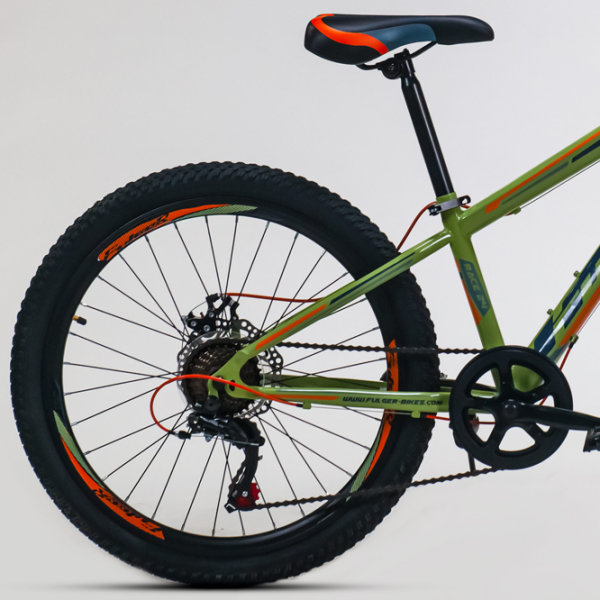 Bicicletă Fulger Avatar 24 24" Green Orange Oțel / Pentru adulți photo 2