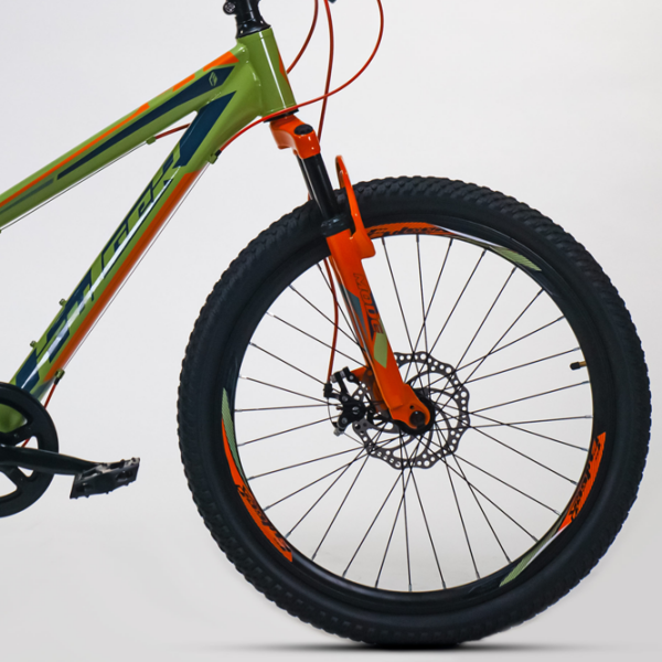 Bicicletă Fulger Avatar 24 24" Green Orange Oțel / Pentru adulți photo 3