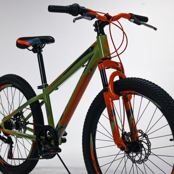 Bicicletă Fulger Avatar 24 24" Green Orange Oțel / Pentru adulți photo 5