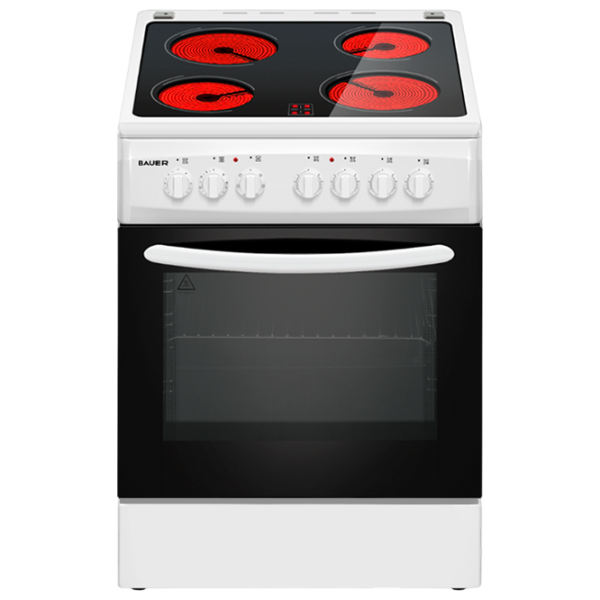 Aragaz Bauer T 6071G1W White Tipul plitei: Electrică, 70 l, Tipul cuptorului: Electric photo 1