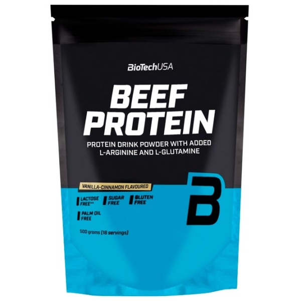 Proteină BioTechUSA Beef Protein vanila cinamon 500 g Scorţişoară | praf photo 1
