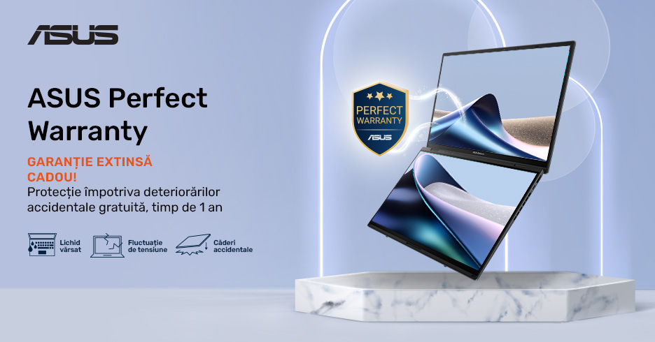ASUS îți vine în ajutor! garanție suplimentară.