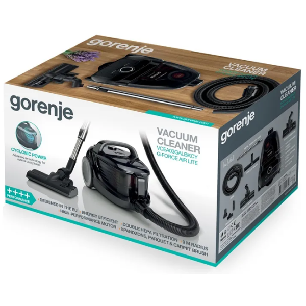 Пылесос Gorenje VCEA03GALBKCY Черный  | Сухая | Контейнер | 3.3 л photo 5