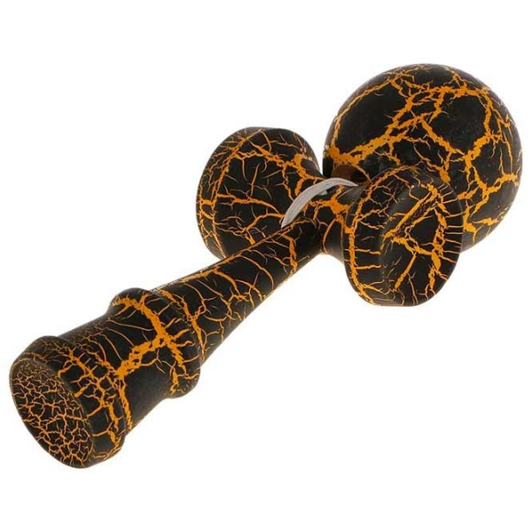Kendama KROM Classic Black Crackle Pentru copii, 5+ photo 3
