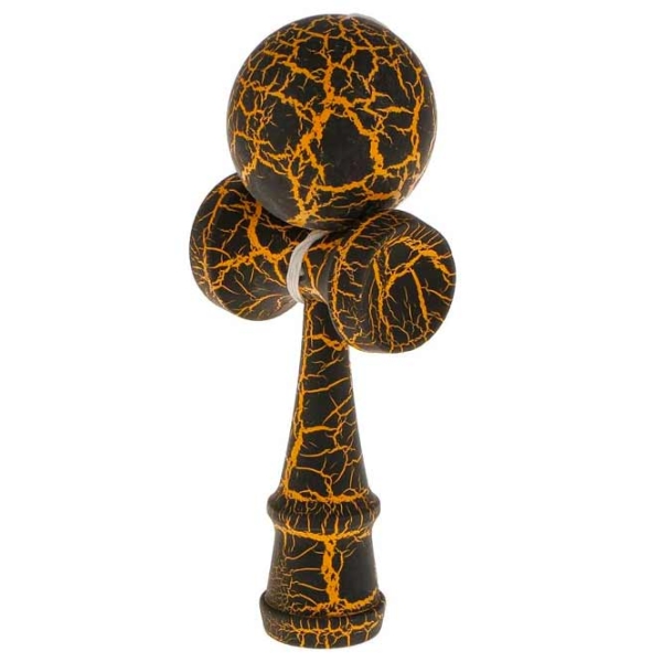 Kendama KROM Classic Black Crackle Pentru copii, 5+ photo 5
