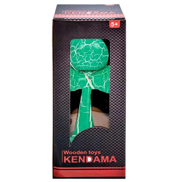 Kendama KROM Classic Green Crackle Для детей, 5+ photo 2
