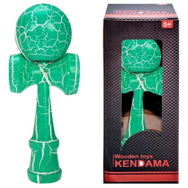 Kendama KROM Classic Green Crackle Для детей, 5+ photo 3