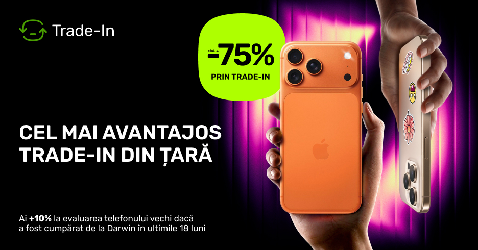 Schimbă vechiul telefon pe unul nou, ca să te bucuri de o reducere de până la 75%