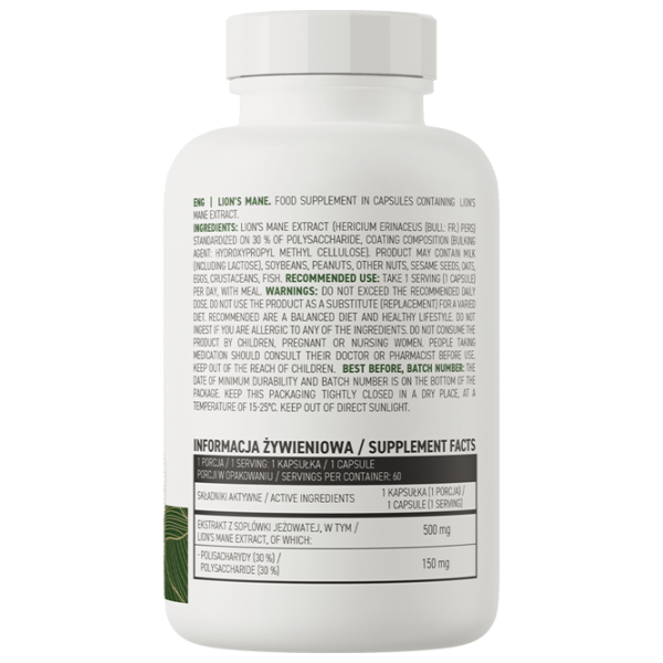 Supliment alimentar OstroVit Lion's Mane VEGE   60 photo 2