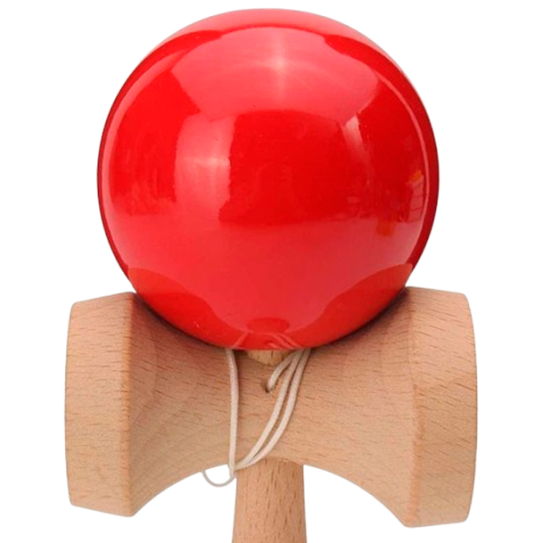 Kendama KROM Classic Red Pentru copii, 5+ photo 3