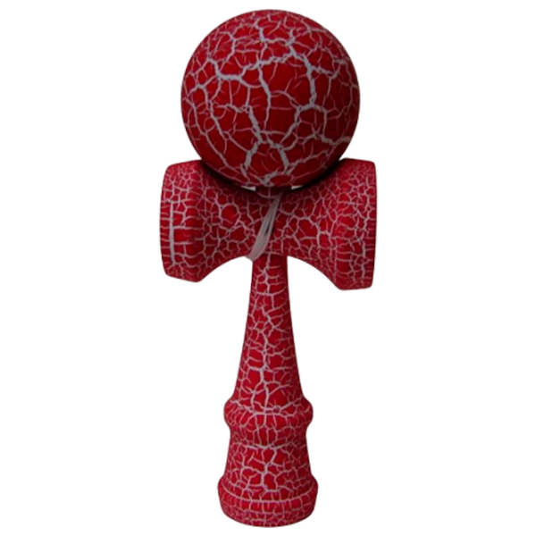 Kendama KROM Classic Dark Red Crackle Для детей, 5+ photo 1