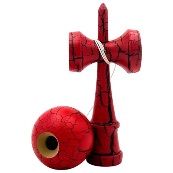 Kendama KROM Classic Dark Red Crackle Для детей, 5+ photo 5