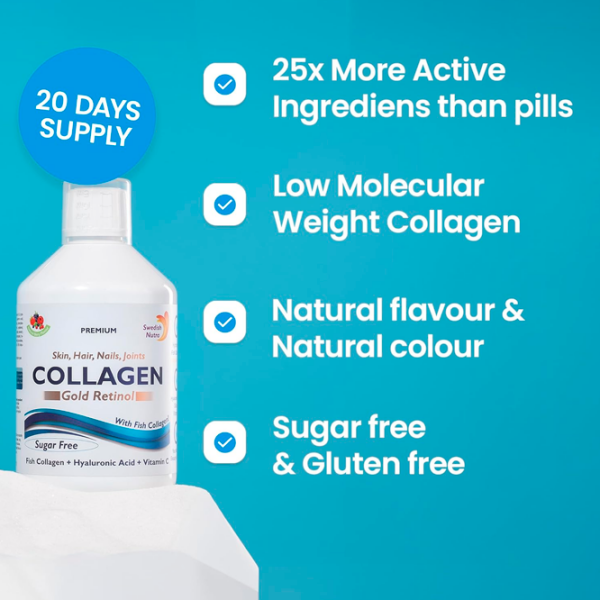 Supliment alimentar Swedish Nutra Collagen Gold Retinol    photo 4