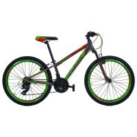 Bicicletă Fulger Apollo 24 24" 12" Gray Green Aluminiu / Pentru copii