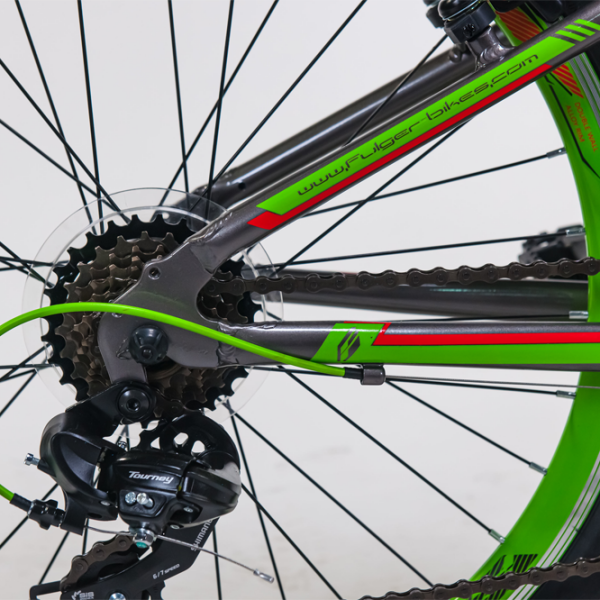 Bicicletă Fulger Apollo 24 24" 12" Gray Green Aluminiu / Pentru copii photo 3