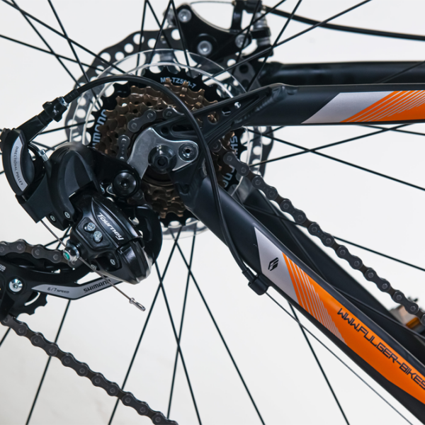 Bicicletă Fulger Uranus 29 29" 18" Black Orange Aluminiu /  photo 5