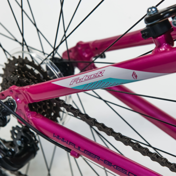 Bicicletă Fulger Venus 27.5 27.5" 16.5" Pink Black Oțel / Pentru adulți photo 3