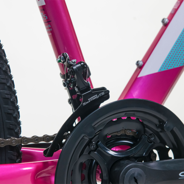 Bicicletă Fulger Venus 27.5 27.5" 16.5" Pink Black Oțel / Pentru adulți photo 4