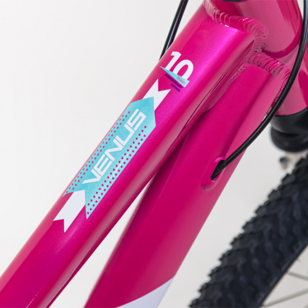 Bicicletă Fulger Venus 27.5 27.5" 16.5" Pink Black Oțel / Pentru adulți photo 5