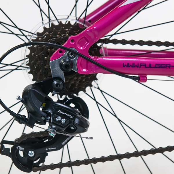 Bicicletă Fulger Venus 27.5 27.5" 16.5" Pink Black Oțel / Pentru adulți photo 7