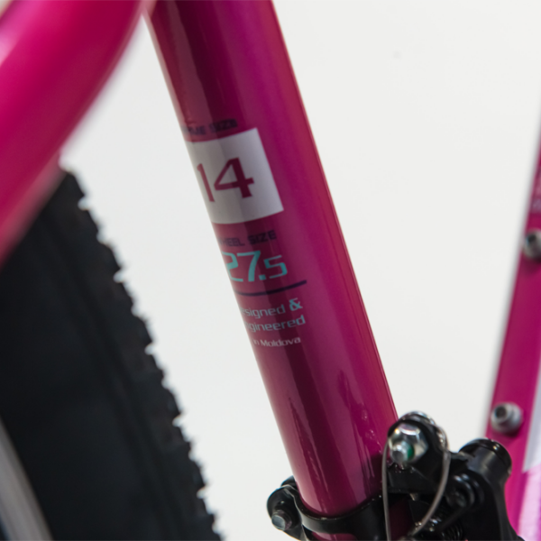 Bicicletă Fulger Venus 27.5 27.5" 16.5" Pink Black Oțel / Pentru adulți photo 12
