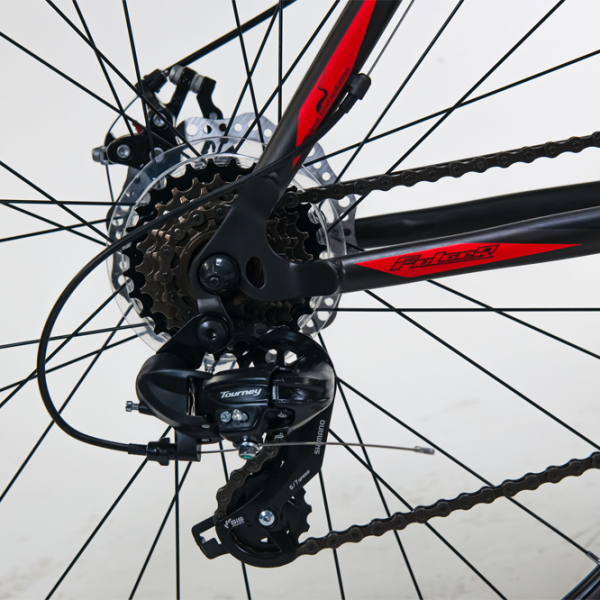 Bicicletă Fulger Phantom 29 29" Black Red Oțel /  photo 5